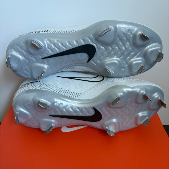 Nike Women's White Hyperdiamond 4 Pro Softball Metal Cleats CZ5920 102 Sz 8.5 - Picture 5 of 7